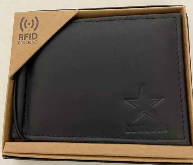 Dallas Cowboys Embossed   Leather Credit Card Holder With RFID Blocking