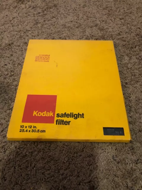 Kodak 10 x 12" # 8  Dark Yellow, safelight filter. New old stock