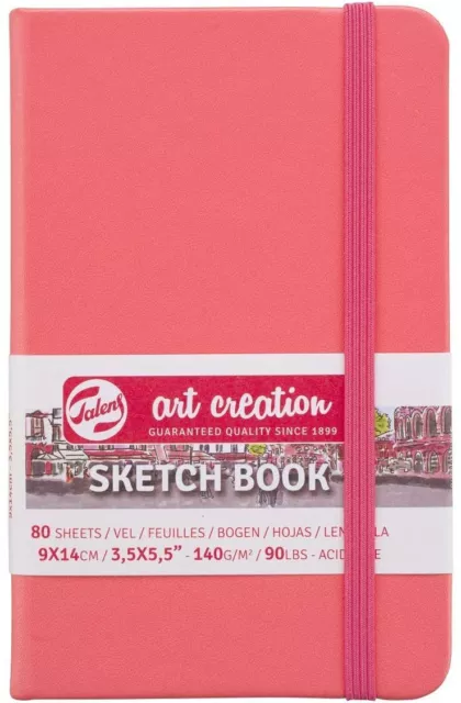 Royal Talens Art Creation Hardback Sketchbook – 80 Sheets – 12x12cm – Coral