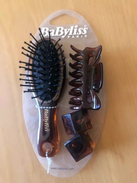 Lot Babyliss Brosse à Cheveux de sac avec pince à cheveux