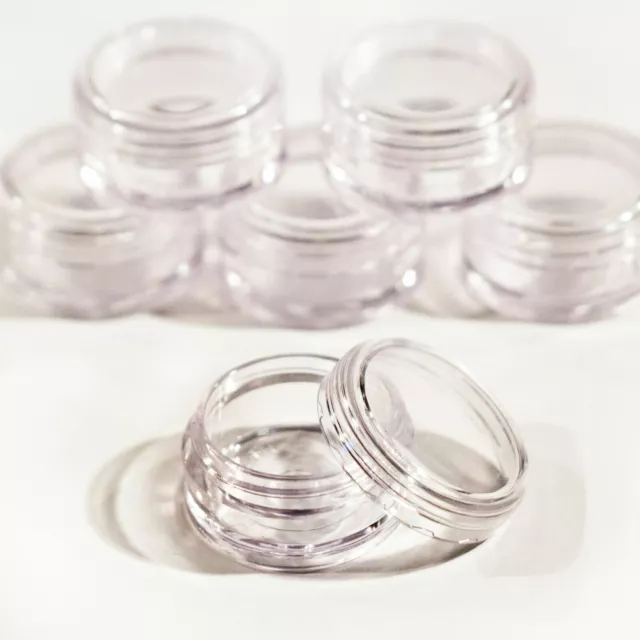 5g / 5ml craft Jars / Pots with Clear Lids travel Samples Glitter Cosmetics jdc