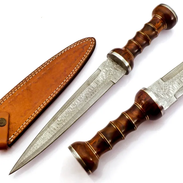 Custom Handmade Damascus Steel 15 Inches Blade Knife - Perfect Grip With Sheath