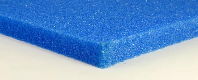 Filtermatte - Filterschaum, Aquarium / Teich, blau 3 cm , PPI 20 mittel, 50x50 c