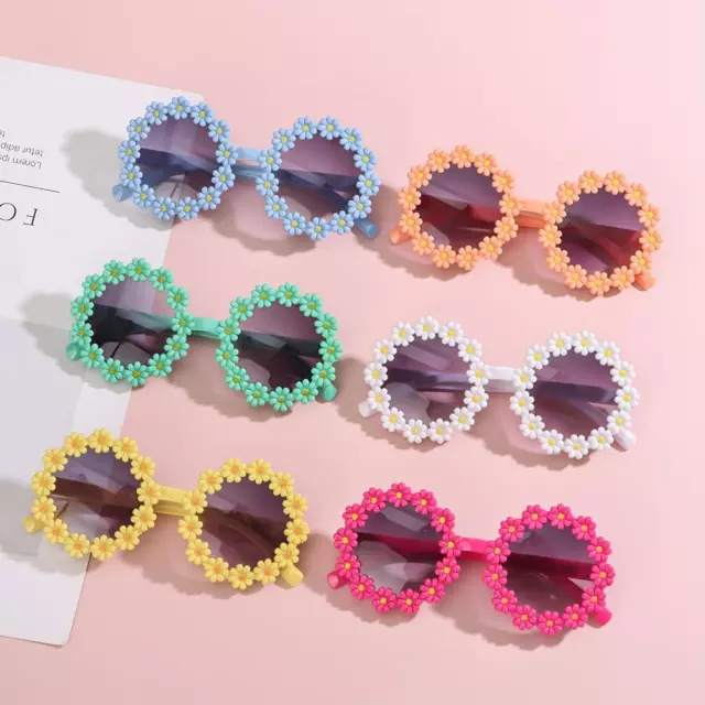 Party Festival Kids Daisy Sunglasses Shades Flower Sun Glasses Round Frame