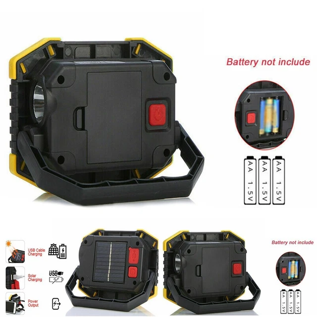 Pêche Lampe de Travail Sécurité Cob LED Rechargeable Torche Camping Projecteur