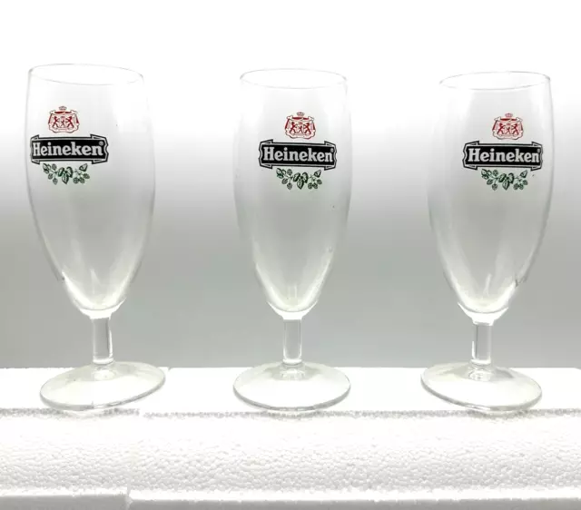 Heineken Verres De Bière 20cl Set 3 Pièces Hauteur 17cm Diamètre 6cm