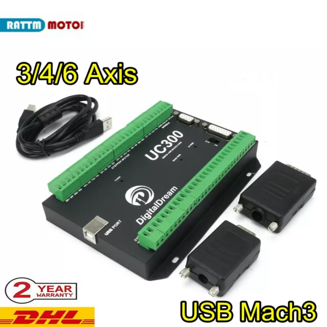 〖EU〗 UC300 Upgrade NVUM USB Mach3 CNC Controller 6 3 4 Axis motion Control Card