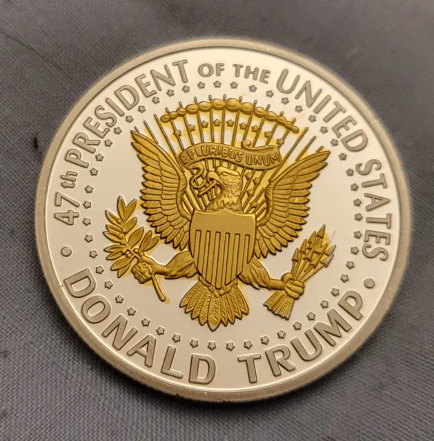 Donald Trump Silver Gold Coin US President MAGA White House Americana 2024 USA 3