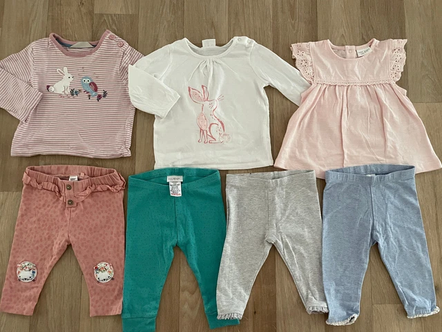 Baby Girl 3-6 months NEXT John Lewis Leggings & Long Sleeve Tops Bundle