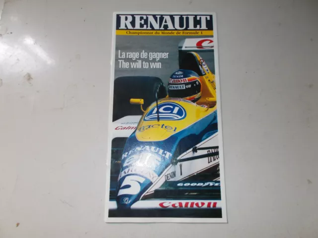 CHAMPIONNAT DU MONDE DE FORMULE 1 (RENAULT) 1988 splendido !!