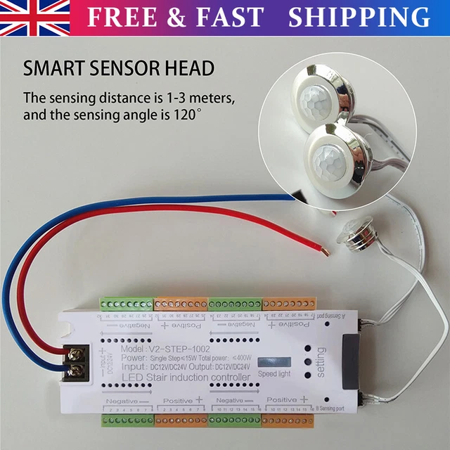 LED MOTION SENSOR Stair Light Controller Automatic Step Light System 32