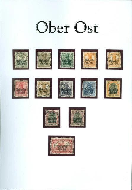 Briefmarken, Dt. Reich, Postgebiet Ost, gest. Pracht