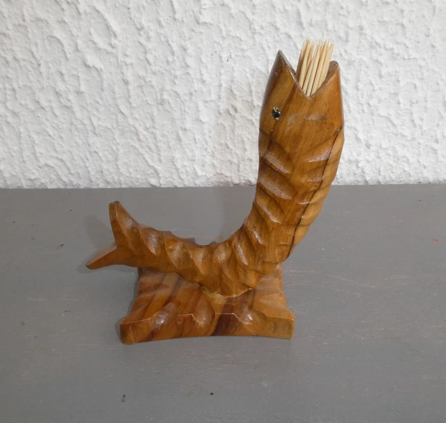PORTE PIQUES A ESCARGOT/OLIVE FIGURINE ANE BOIS OLIVIER ARTS