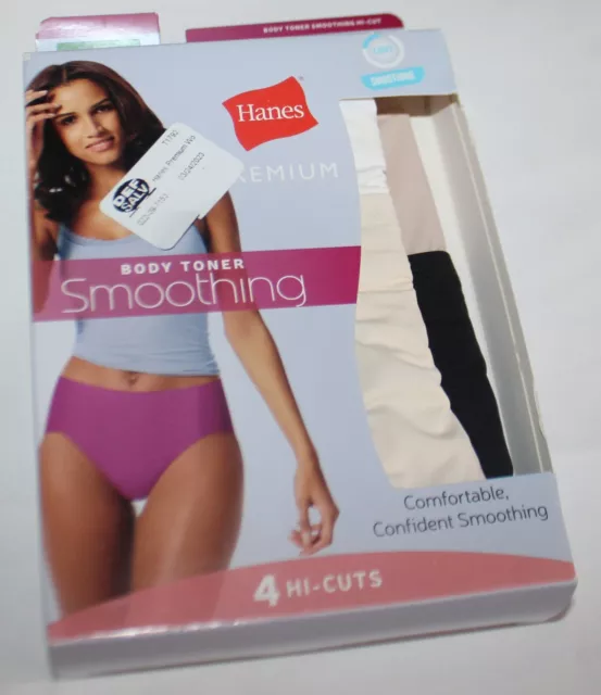 HANES WOMENS PREMIUM Cotton Stretch Hi-Cuts No Lines Underwear Panties 3-Pk  $12.90 - PicClick