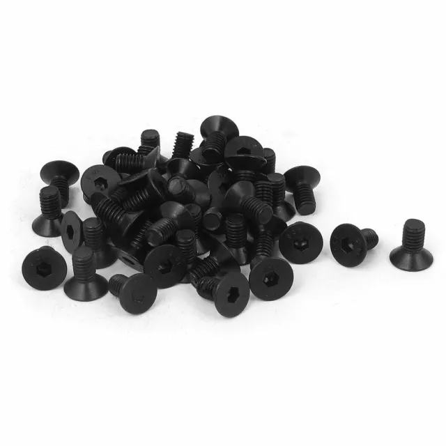 M5x10mm Tête fraisée en acier carbone 10,9 vis Black 50Pcs