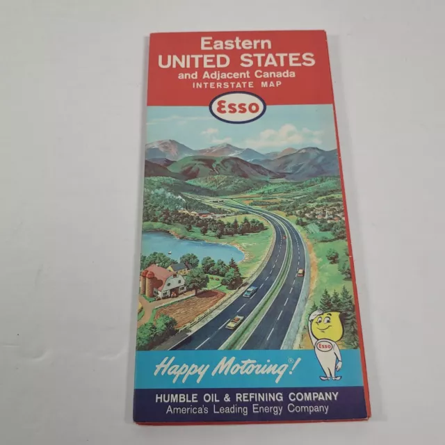 Vintage 1962 Esso Eastern United States Road Map