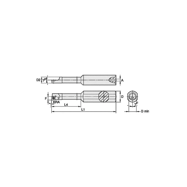 WIDIA CSBI18050015R Indexable Boring Bar,0.2040",HSS