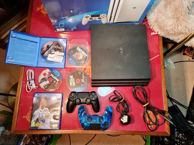 Sony PS4 PlayStation 4 PRO 1TB Console Black Boxed Mega Bundle With 5 Games Vgc