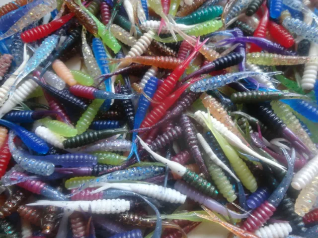 35-2.75 ASSORTED COLORS Crappie Fluke Soft Plastic Fishing Lures Crappies  Bass $5.99 - PicClick