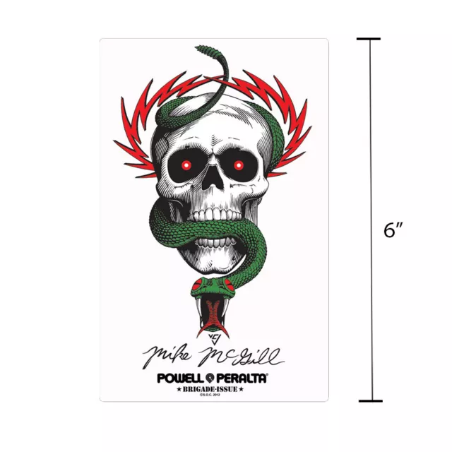 Powell Peralta Mike McGill Skull and Snake Skateboard Sticker 6" Bones Brigade