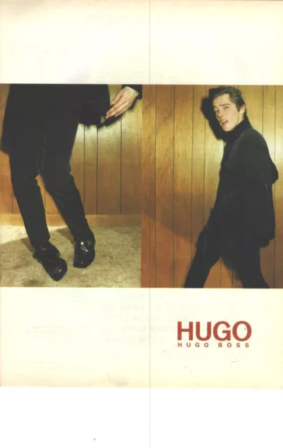 PUBLICITE ADVERTISING 1996   HUGO BOSS haute couture veste et pantalon pour lui