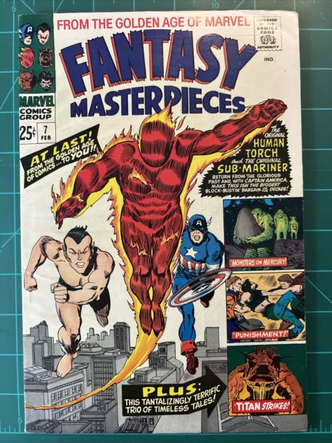 Marvel Comics FANTASY Masterpieces #7 Human Torch Captain America Submariner