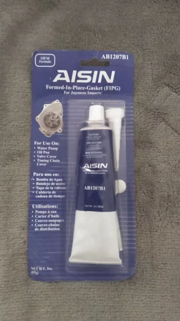 AISIN AB1207B1 Black FIPG Gasket Sealant Tube, 3 oz - BRAND NEW