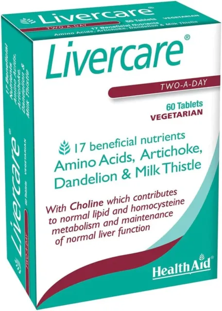 HealthAid Livercare (Cleanse and Detox) 60 Vegetarian Tablets