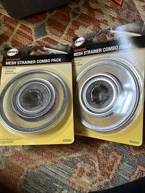 Danco 2-1/2 in. Chrome Stainless Steel Universal Strainer set of 2