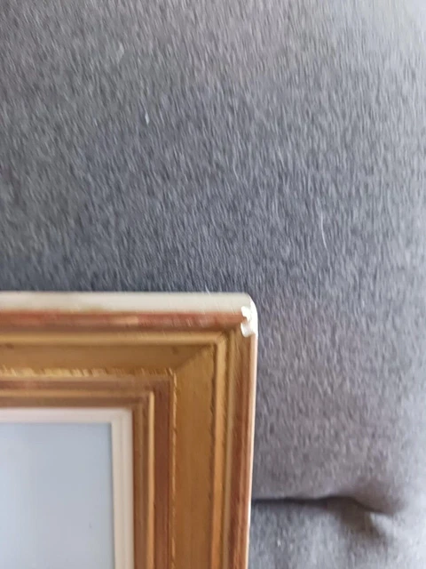 tableau ancien huile sur toile signé avec cadre a restaurer 4