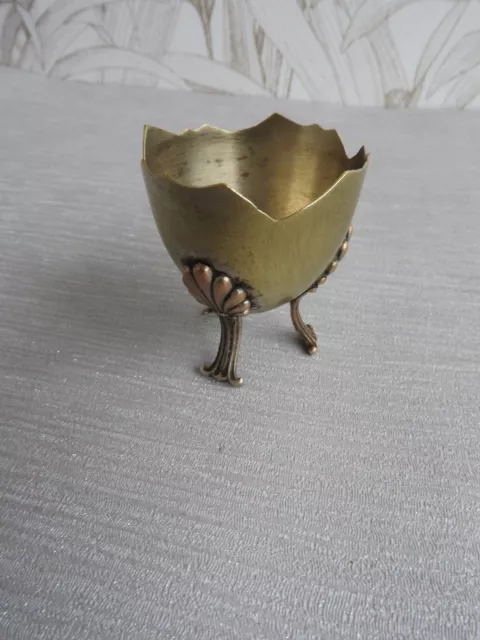 Coquetier En Métal Argente Porte Oeuf -Art De Table - Cuisine - Menagere