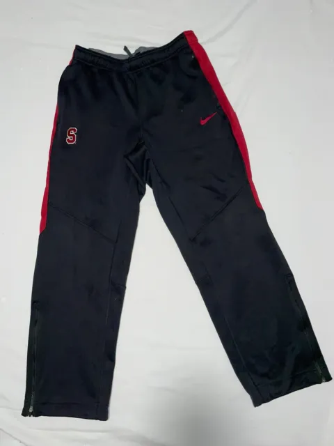 Nike DRI-FIT mens athletic straight black track pants size L