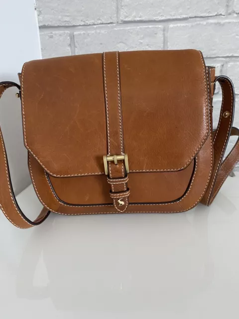 Joules Womens Saddle Leather Bag In Tan