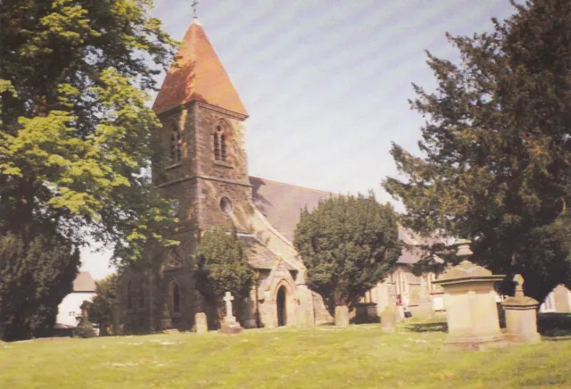 Postcard St Beuno's Church Berriew nr Welshpool Noel Tatt Limited Edition Ref WJ