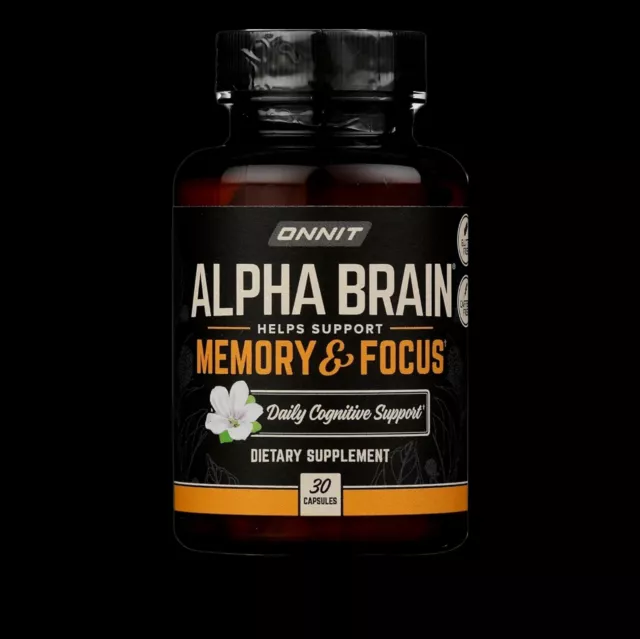 Onnit Alpha Brain Memory & Focus, New, Sealed, 30 Ct; Exp 2025+