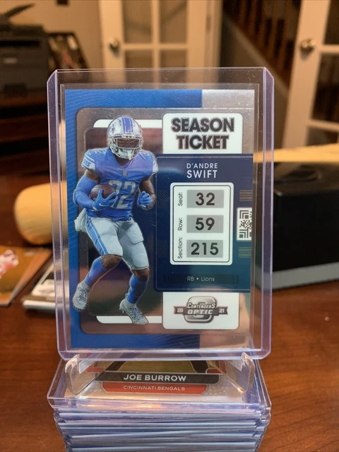 2021 Panini Contenders Optic Season Ticket Base  D'Andre Swift #46 Detroit Lions