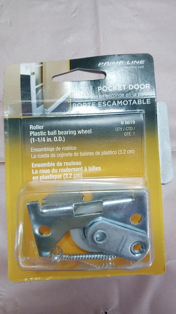 Prime-Line N 6619 Plastic Ball Bearing Pocket Door Roller Assembly, 1-1/4 in.