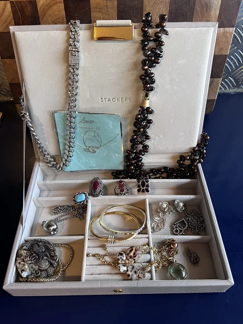 Estate Lot In Stackers Jewellery Box