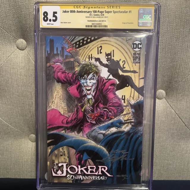 JOKER 80TH ANNIVERSARY SPECTACULAR #1 CGC/SS 8.5 SIGNED by NEAL ADAMS (R.I.P)