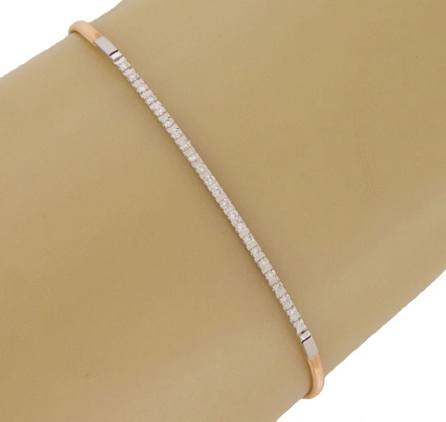 Marco Bicego Diamond 18k White Rose Gold Bar Bracelet Marco Bicego Diamond 18k White Rose Gold Bar Bracelet