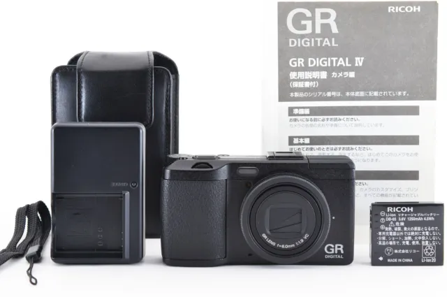 RICOH GR DIGITAL IV 10.4MP Digital Camera Black "READ" w/Body case,Strap Y1015