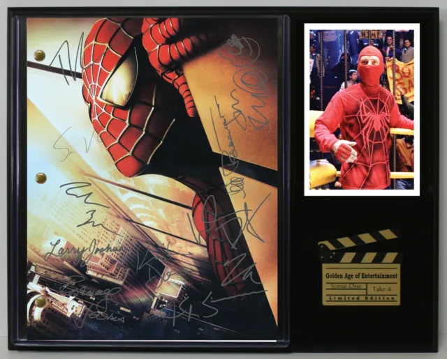 Spiderman Reproduction Signed Movie Script Wood Plaque Display