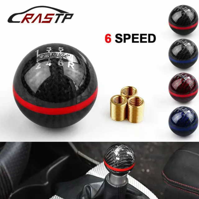 Currency MUGEN 6 Speed Carbon Fiber Gear Shift Knob for Cars RS-SFN013A A-YB