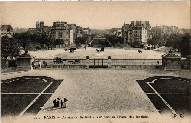 CPA PARIS 7e Avenue de Breteuil. vue prise de l'Hotel des Invalides (534901)