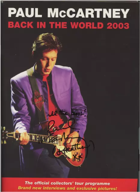 Paul McCartney The Beatles Autographed Signed 2002 Concert Tour Program 13716