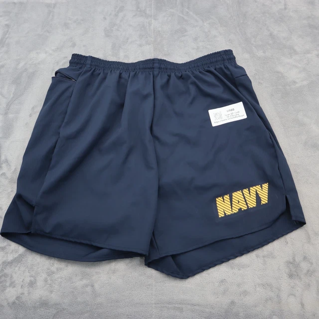 Soffe Shorts Mens Large Blue US Navy Inside Liner Training Running Uniform