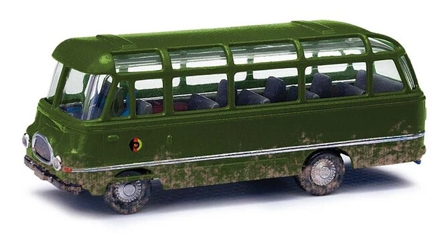 Busch Autobus Scuolabus Verde - Modellino Giocattolo In Scala - Foto 5