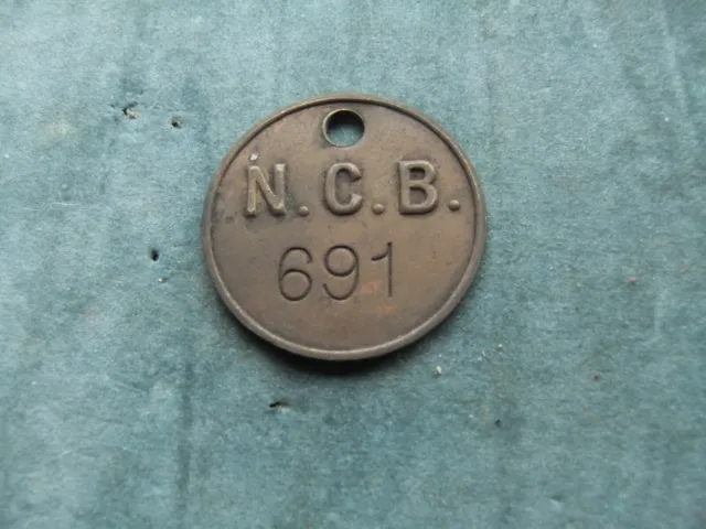 NCB National Coal Board Pit Colliery Check 691 Tool Token mine miner
