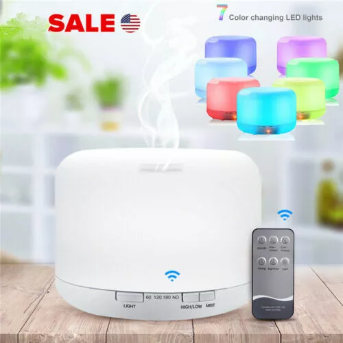 500ML Aroma Air 7 LED Essential Oil Diffuser Ultrasonic Aromatherapy Humidifier