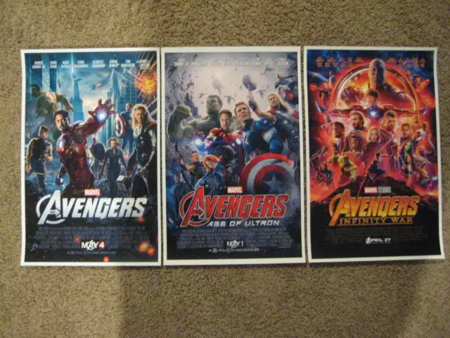 Avengers -  (11" x 17") Movie Collector's Poster Prints (Set of 3)